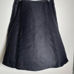 Vintage Silk Neiman Marcus Classic Midi Black A-Line Skirt Winter Knit Lined 10